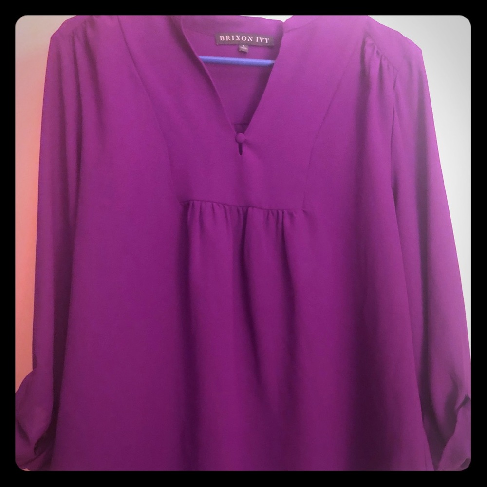 Purple long sleeve blouse